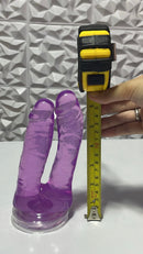 PRÓTESE DUPLA COM VENTOSA  EM JELLY 16,5X3