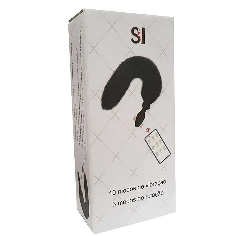 PLUG ANAL COM RABO ROTATIVO E CONTROLE VIA APP