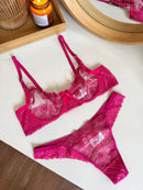 CONJUNTO ZARA - TULE BORDADO PINK