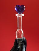 PLUG ANAL DE VIDRO COM BASE DE CORAÇÃO