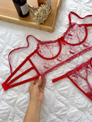 CONJUNTO VITÓRIA - VERMELHO FLORAL