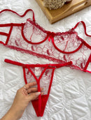 CONJUNTO VITÓRIA - VERMELHO FLORAL