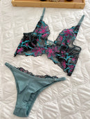 CONJUNTO ANALU - TURQUESA COM PINK