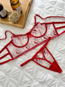 CONJUNTO VITÓRIA - VERMELHO FLORAL