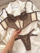 CORSET SCARLET - MARROM