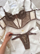 CORSET SCARLET - MARROM