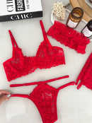 CONJUNTO BEIJA-ME - VERMELHO