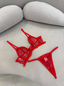 CONJUNTO ENCANTO FLORAL - VERMELHO