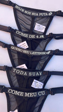 CALCINHA COM FRASE QUE BRILHA NO ESCURO