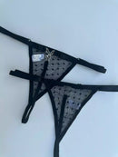 CALCINHA PLAYBOY TULE BORDADO