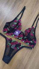 CONJUNTO CEREJA - PRETO